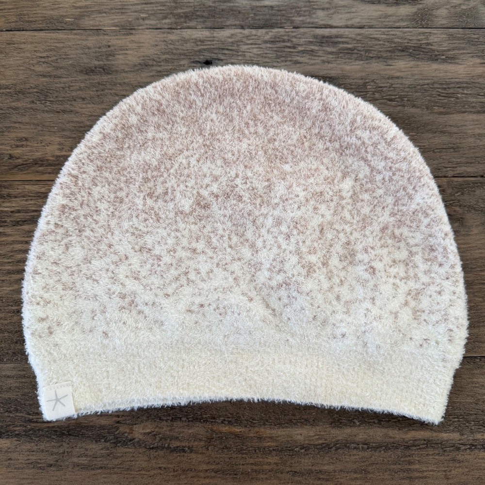Barefoot Dreams CozyChic Lite‎ Beanie Cream Tan Heathered Confetti BDWCL20853